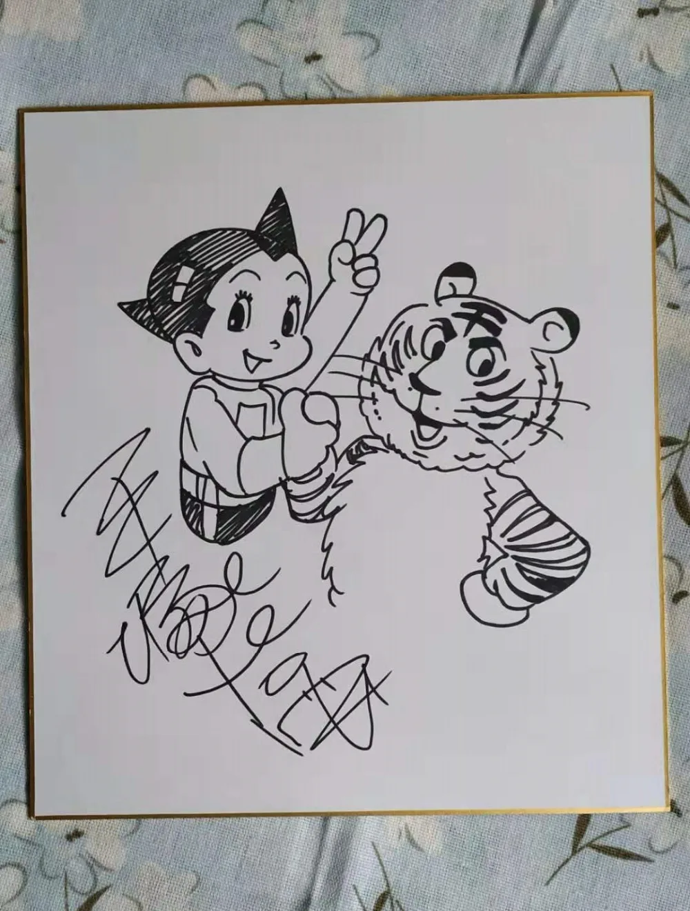 Ручной рисунок Osamu Tezuka Mighty Atom Shikishi художественная доска Паленая 272*242 мм 101907