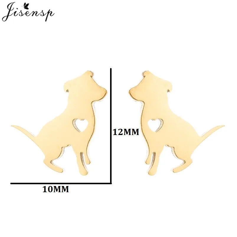 Mehrere Cartoon-Tier-Ohrringe für Damen und Mädchen, kleiner Edelstahl, Chihuahua-Hund, Katzenpfoten-Ohrring, 2025, modische Herren-Ohrstecker – Detail 15