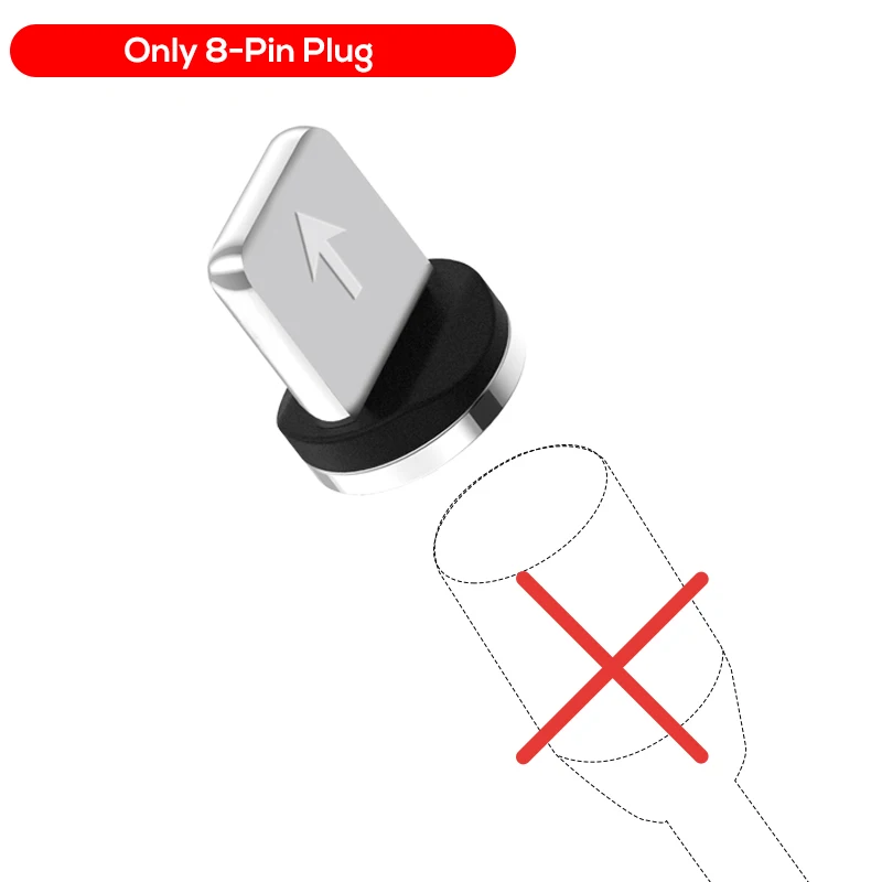 Магнитный usb-кабель для быстрой зарядки USB type C кабель магнитное зарядное устройство для зарядки данных Micro usb кабель для телефона USB шнур для iPhone X - Цвет: only ios plug