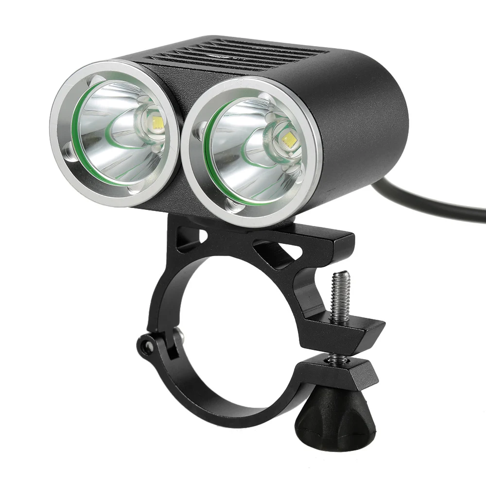 Front Handlebar USB Bike Light 2400 Lumens Powerful Bright LED Cycling Safety Flashlight Double Lights Bicycle Light Waterproof