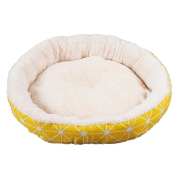 

NEW-Super Soft Cat Dog Cushion Round Pet Dog Cat Bed Plush Kennel Calming Sleeping Bed House Velvet Mats Sofa