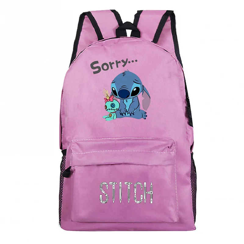 Sac Dos plecak Mochila Stitch школьный Аниме маленький рюкзак мужские школьные сумки для девочек-подростков мультфильм унисекс индивидуальный логотип - Цвет: 1