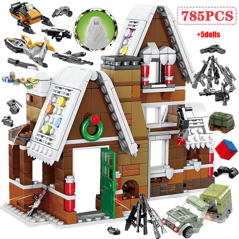 785 шт. городской полицейский строительный блок военная полиция Снежная вилла