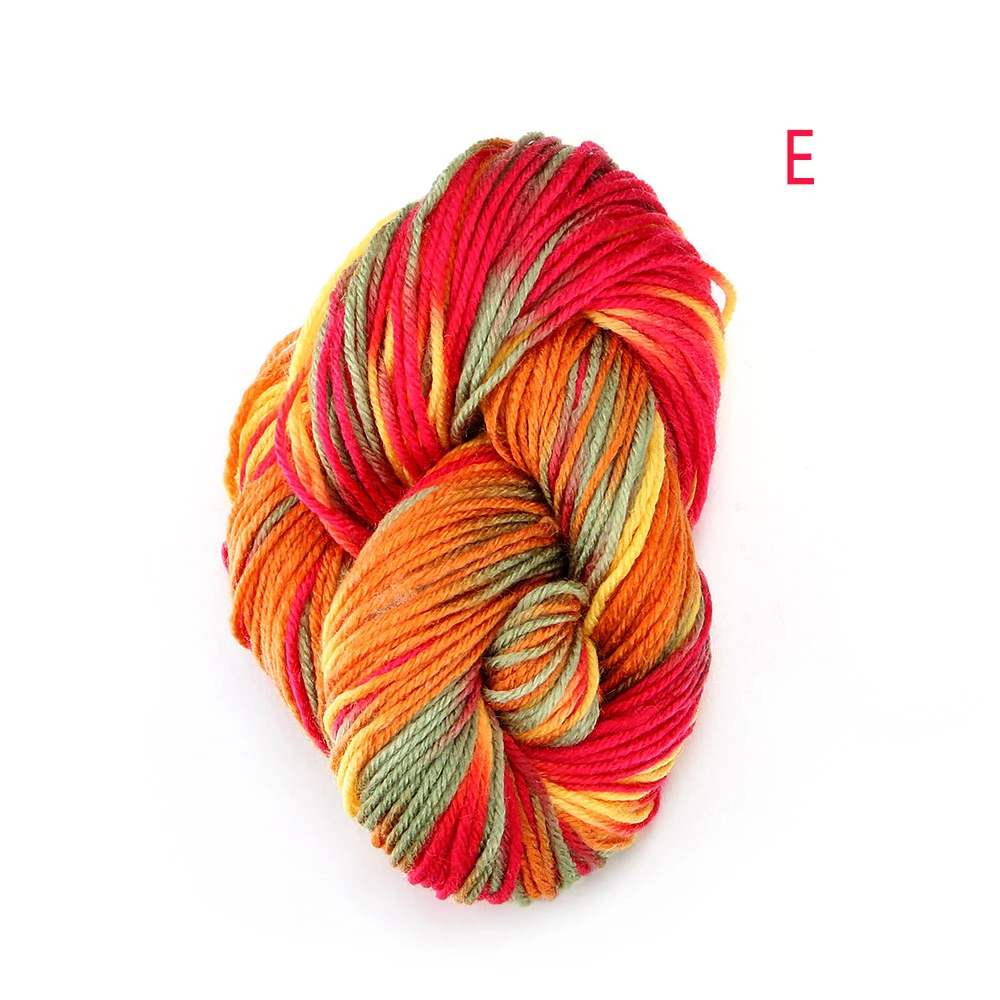 E New Arrival Hot Mix-Colored Knitting Crocheting Thread Hand Knitting Super Soft Acrylic Anti-Pilling Fibre Dyed Yarn - Цвет: E
