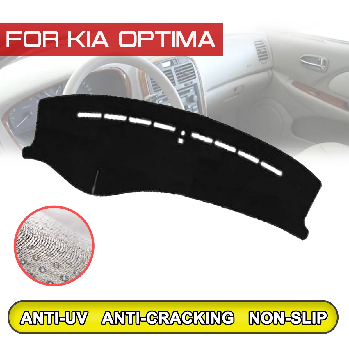 For Kia Optima Car Dashboard Mat Antidirty Nonslip Dash Cover Mat Uv