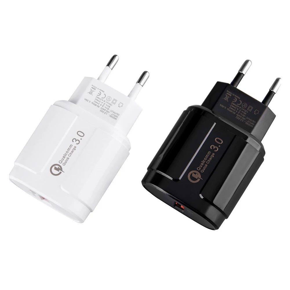 18 Вт Быстрая зарядка QC3.0 путешествия дома AC стены один порт USB зарядное устройство адаптер для samsung Nexus 6 ЕС Plug белый