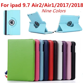 

For IPad Air 2 Air 1 Case Cover for IPad 9.7 2018 2017 Case 5 6 5th 6th Generation Funda 360 Degree Rotating Leather Smart Coque