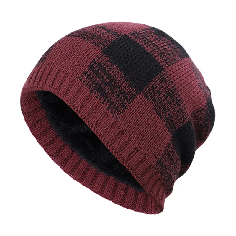 Wine Комплект из 2 предметов, зимнее кольцо для шляпы, шарфы, Skullies Beanies, мужская и женская вязаная шапка, шарф, зимняя шапка, s, шапка, шерстяные меховые шапки - Цвет: Wine