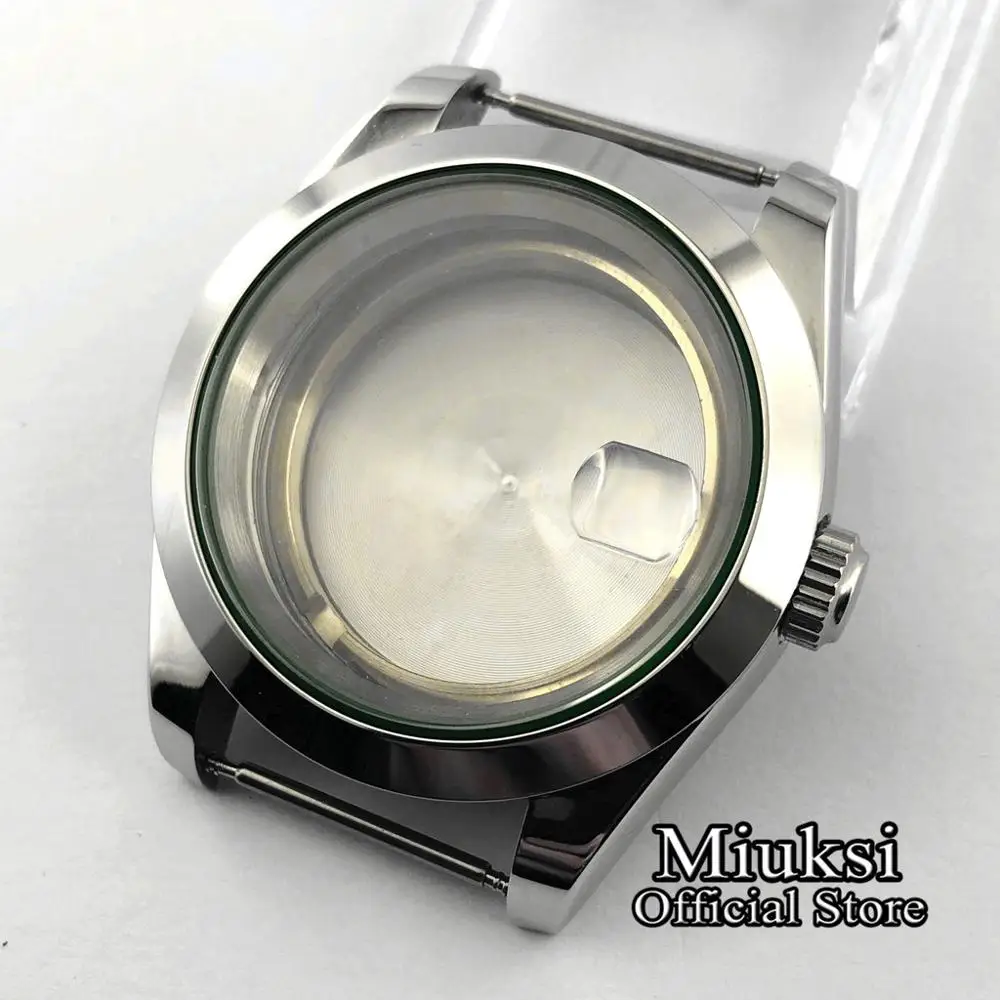 Miuksi 40 мм нержавеющая сталь сапфировое стекло Дата чехол для часов подходит ETA 2836 Miyota8205/8215/821A/82 серия Mingzhu 2813/3804 механизм - Цвет: style 1