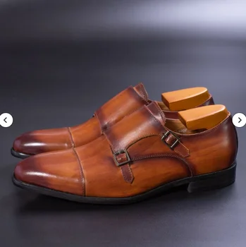 

Men PU Leather Fashion Shoes Low Heel Fringe Shoes Dress Shoes Brogue Shoes Spring Ankle Boots Vintage Classic Male Casual YK213