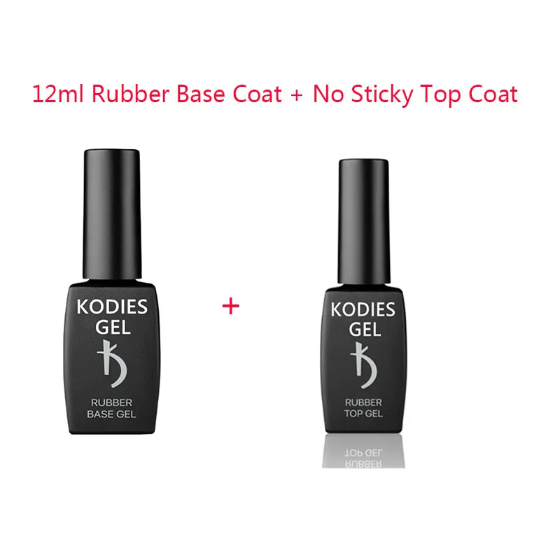 12ML Base Top No 1 шт. KODIES резиновое Базовое покрытие верхнее покрытие Гель-лак Vernis Полупостоянный УФ-светодиодный без протирания грунтовка гелевая основа под лак для ногтей - Цвет: 12ML Base Top No