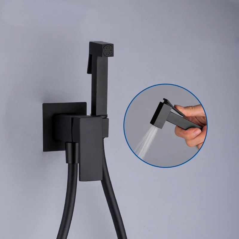 Frap Matte Black Bidet Shower Faucet Solid Brass Bidet Faucet Muslim