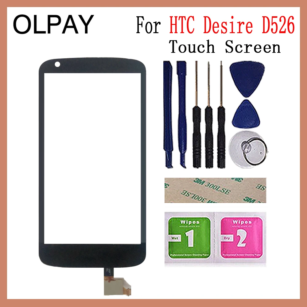 Black With Tools OLPAY 4,7 ''для htc Desire 526 D526 526G D526H сенсорный экран дигитайзер панель запасные части сенсорный экран Переднее стекло объектив сенсор - Цвет: Black With Tools