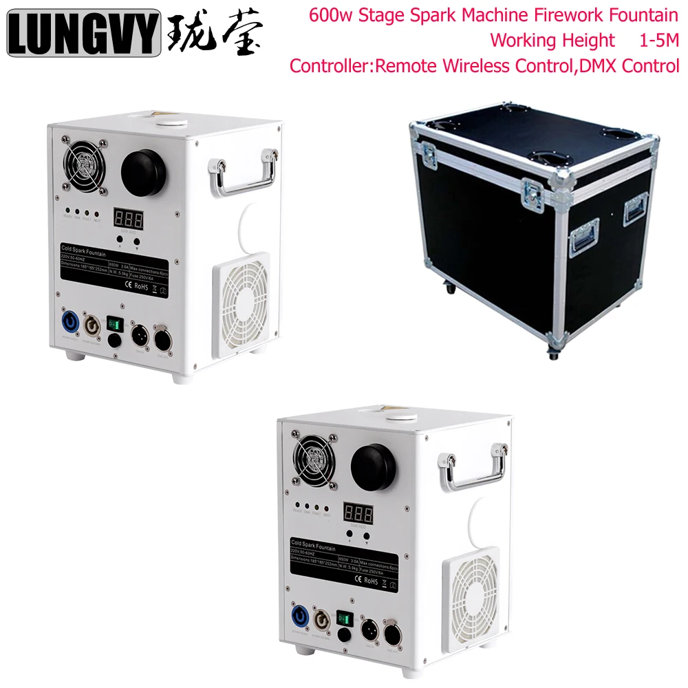 保証価格の譲歩 送料無料2個フライトケースで600ワットコールド放電加工機dmx 512リモコンスパーク花火機非火工品効果 オンラインストア卸値 Pnlp Sn