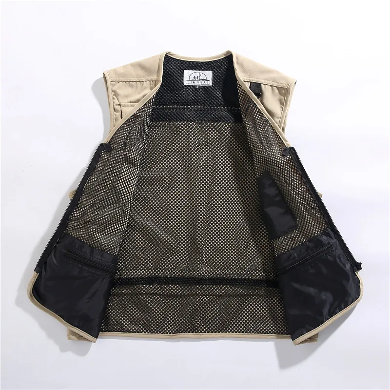 Men's Multi Pockets Functional Vest Cotton Women's Streetwear Hiking Fishing Military Waistcoat Cargo Tooling Sleeveless Jackets