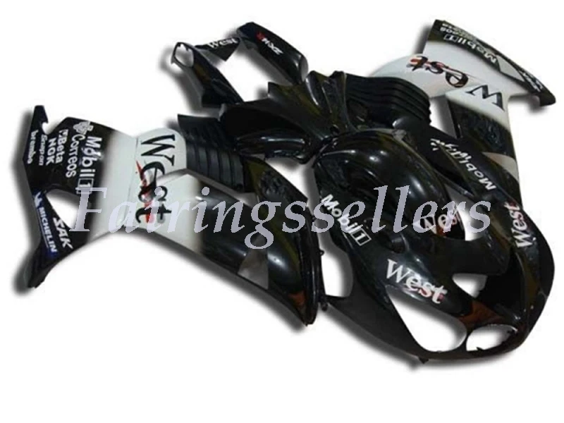 Пресс-форма для мотоцикла ABS Обтекатели комплект подходит для kawasaki Ninja ZX-14R 2006 2007 2008 2009 2010 2011 черный и красный цвета пламени