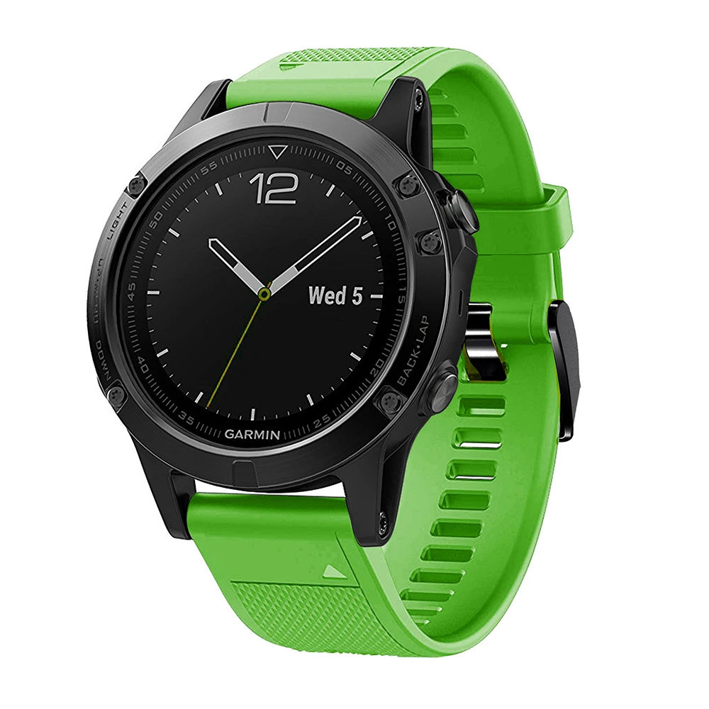 26 22 20 мм ремешок для garmin fenix 5 5X 5S Plus 3 3HR часы Quick fit Силиконовый Easyfit наручные часы ремешок для garmin fenix 5x5 5S