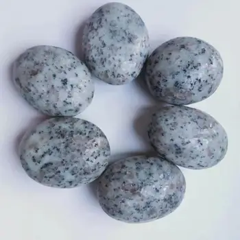 

Wholesale Price High Quality Cheap Kiwi Jasper Massage Stone Healing Massage Stone Hand Polished For Gift WYQ