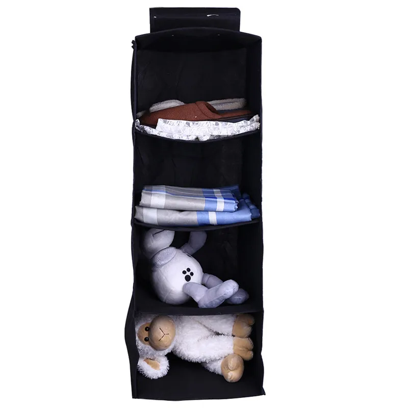 4 уровневый подвесной органайзер для гардероба хранения одежды домашний