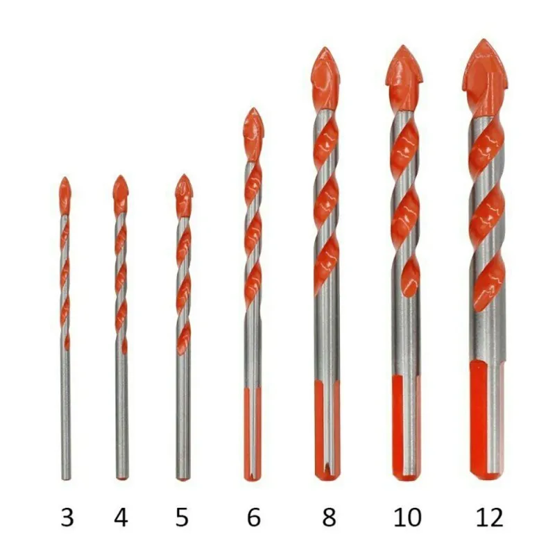 Tri/ángulo Broca 5 Unids Tri/ángulo Mango Aleaci/ón Multifuncional Brocas 6-12mm Di/ámetro de la hoja para taladro el/éctrico