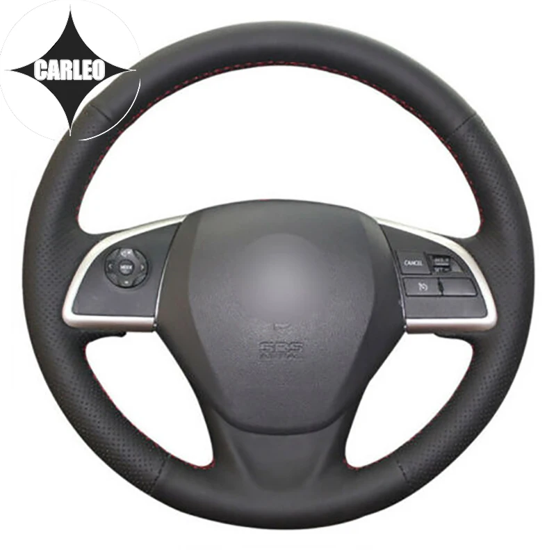 DIY Car Steering Wheel Cover for Mitsubishi Outlander ASX Genuine Black