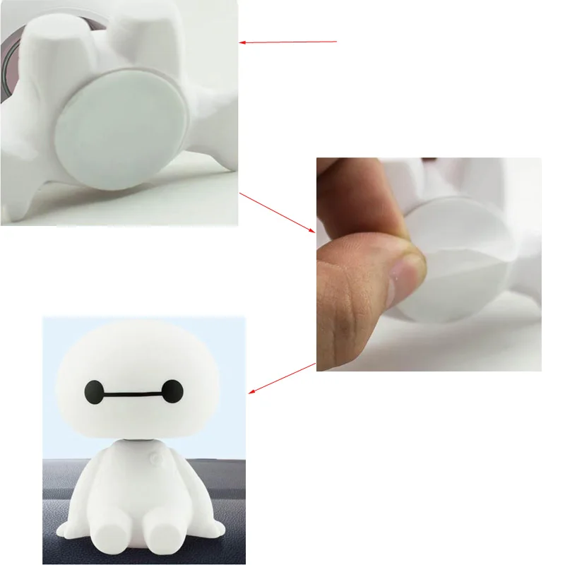 Мультфильм Пластиковый робот Baymax качающаяся голова фигурка автомобиля украшения авто интерьера большие куклы героев, игрушки орнамент аксессуары