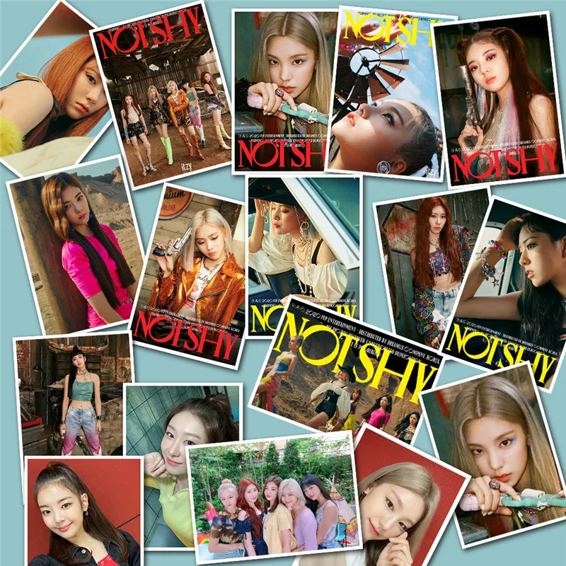 16Pcs/Set ITZY New Album Not Shy Photo Card Yeji Lia Ryujin Yuna Postcard LOMO Student Stationery Set | Канцтовары для офиса и