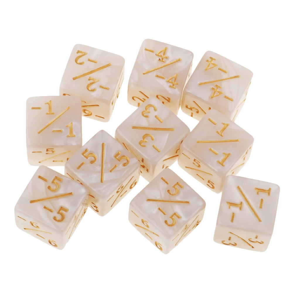  Math Learning Educational  TRPG D&D Board Dice Game 6-side Fractional Dice Family D6 Dices