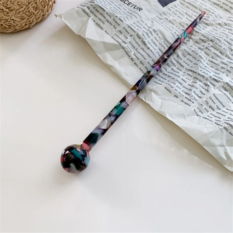 New Hair Sticks Acetate Ball Chopstick Women Hairpins Hair Clips Pins Wedding Jewelry Accessories for Hair Clips Hair Accessories