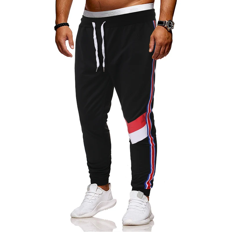 Joggers Men High Street Pantalon Homme Men's Casual Patchwork Hip Hop Sweatpants Hip Long Trousers Harem Pants Streetwear