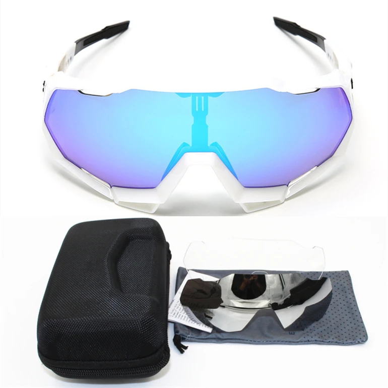 Брендовая база спортивные велосипедные солнцезащитные очки Gafas ciclismo велосипедные очки MTB очки 3 линзы UV400 скорость - Цвет: 6