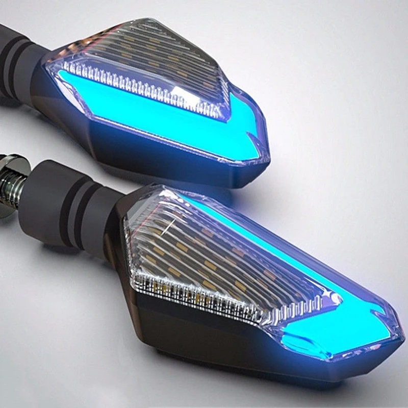 

2pcs Motorcycles Blue Yellow LED Turn Signals Lights DRL Daytime Running Lamps Motorcycle Signal Lamp Lighting