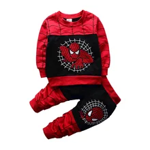 Г., комплекты детской одежды комплект одежды для младенцев с рисунком Человека-паука толстовки для маленьких мальчиков комплект из 3 предметов: пальто+ брюки для детей от 1 до 4 лет