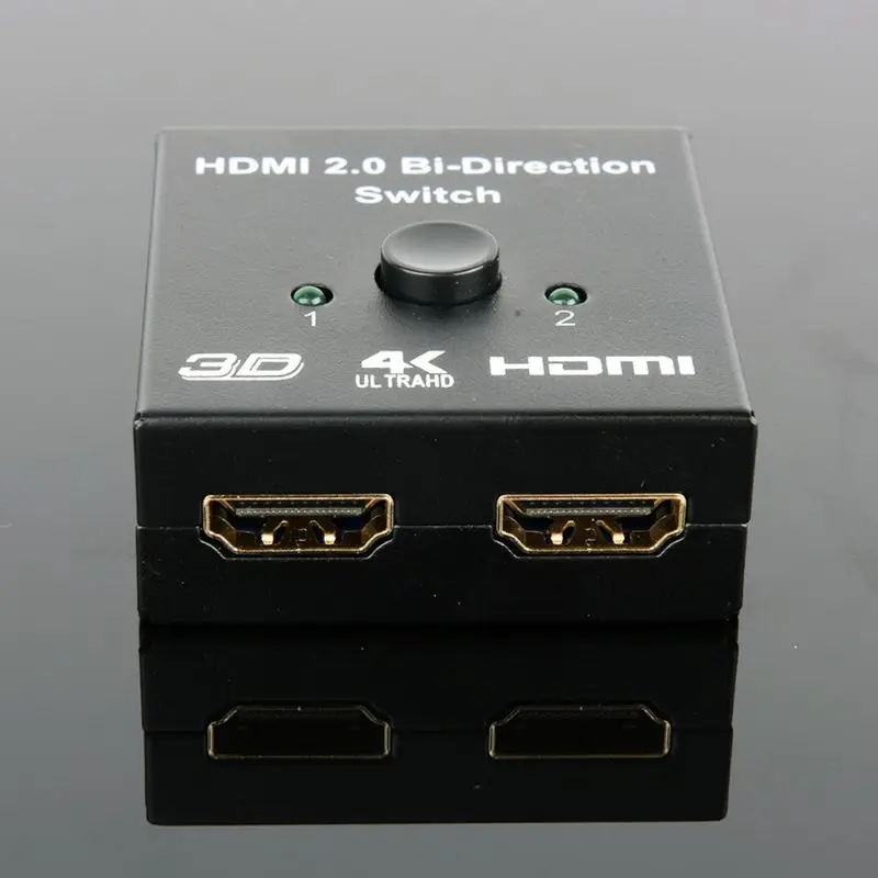 2x1 или 1x2 2 порта Ultra HD 4K HDMI переключатель двунаправленный коммутатор сплиттер с HDCP сквозной для HDTV Blu-Ray DVD спутниковый