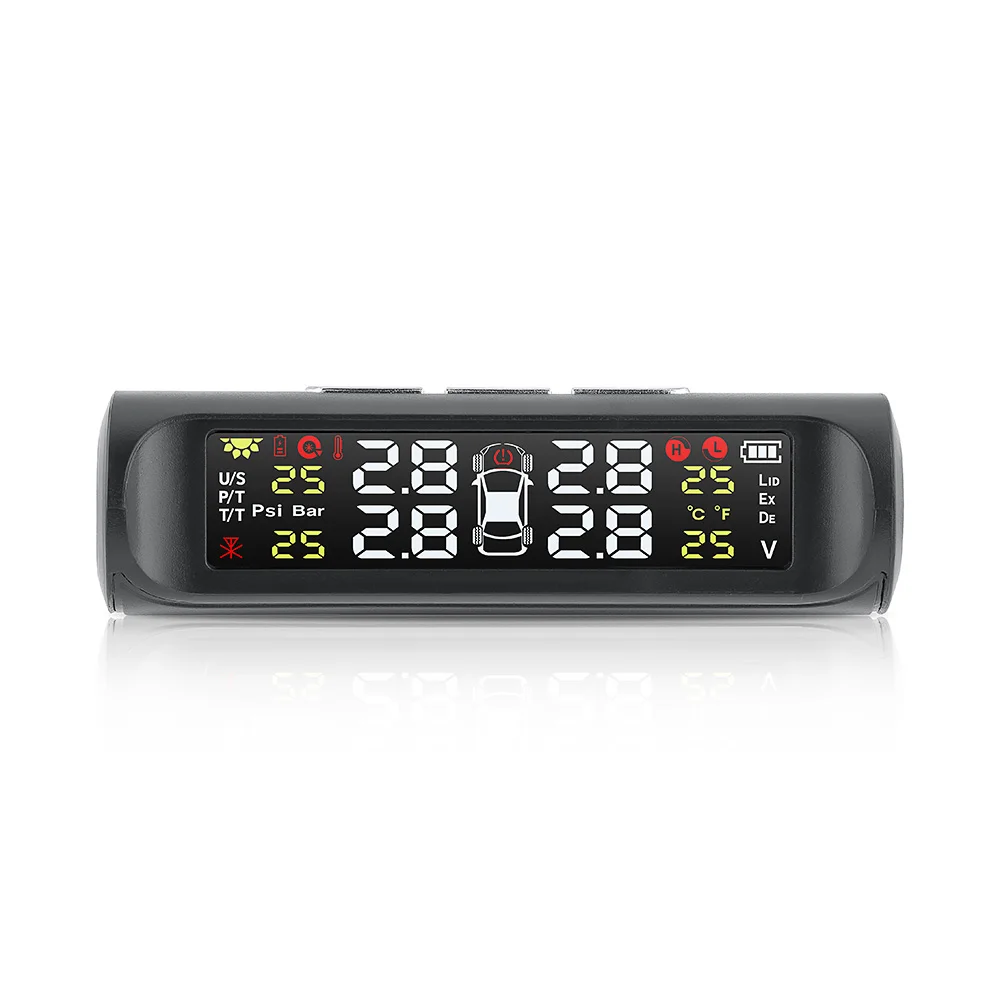 Автомобильный TPMS контроль давления в шинах Тестер с солнечной системой зарядки