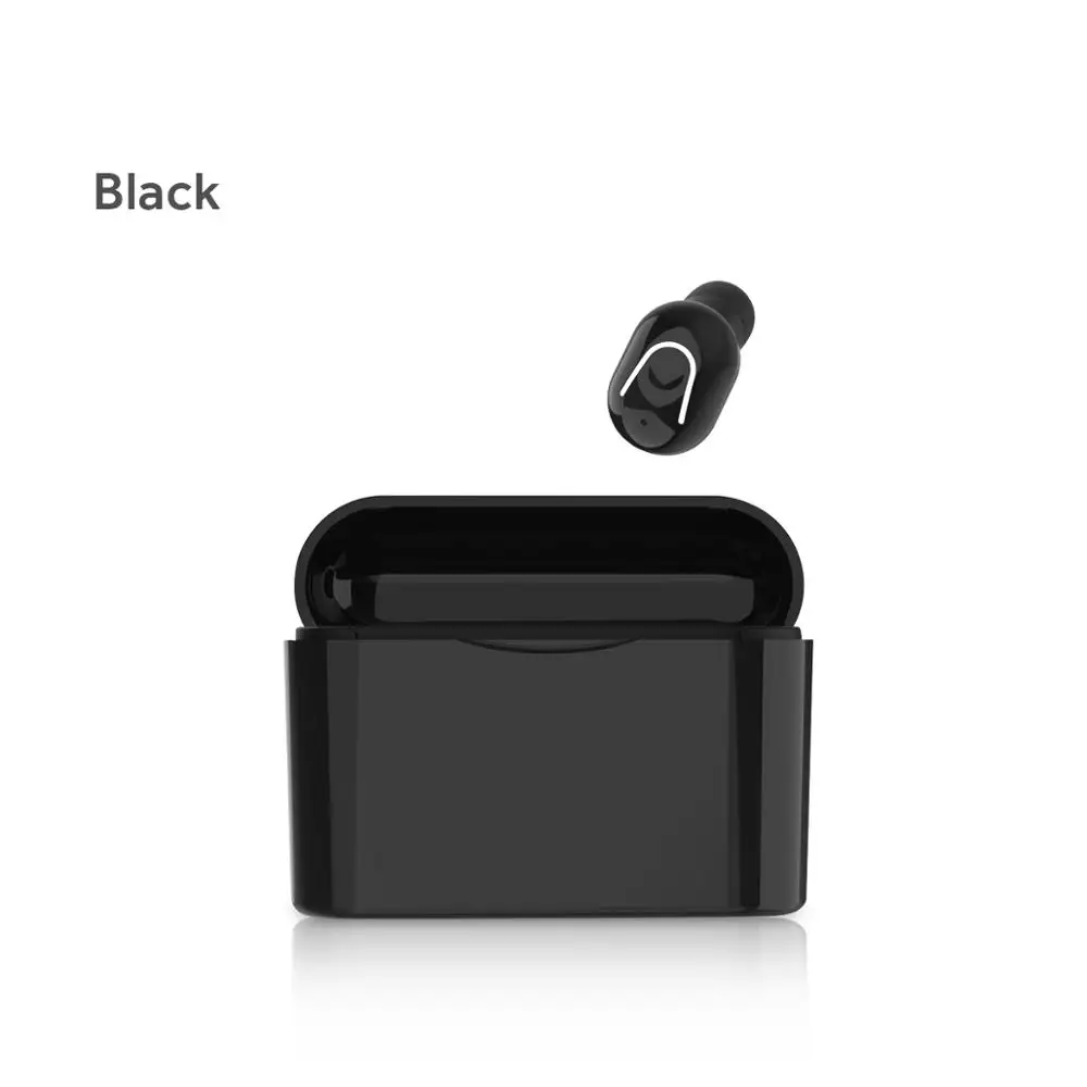 TWS мини беспроводные Bluetooth наушники 5,0 спортивные стерео наушники с микрофоном для samsung iPhone huawei - Цвет: Singleearphone black