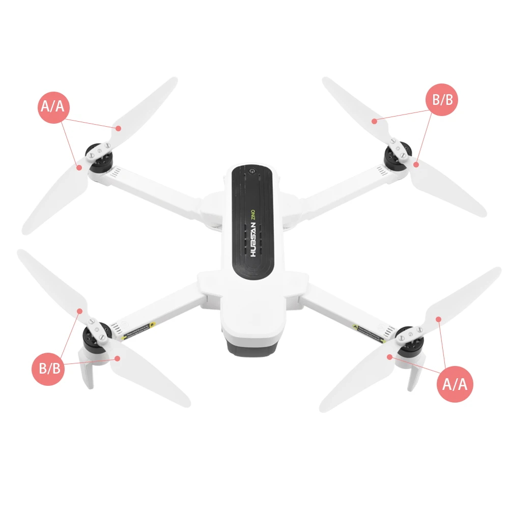 2Pairs/4pcs Replacement Propellers for Hubsan H117S Zino Quick-Release Foldable Propellers RC Quadcopter Spare Parts Accessories