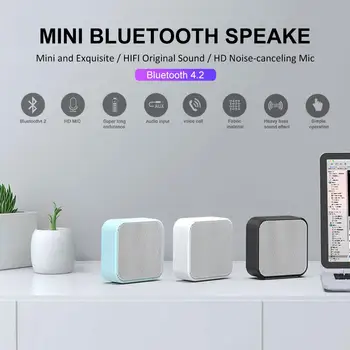 

2019 New Wireless Bluetooth 4.2 Speaker Mini Card Radio With LED Indicator Portable Computer Sound Subwoofer 3 Colors