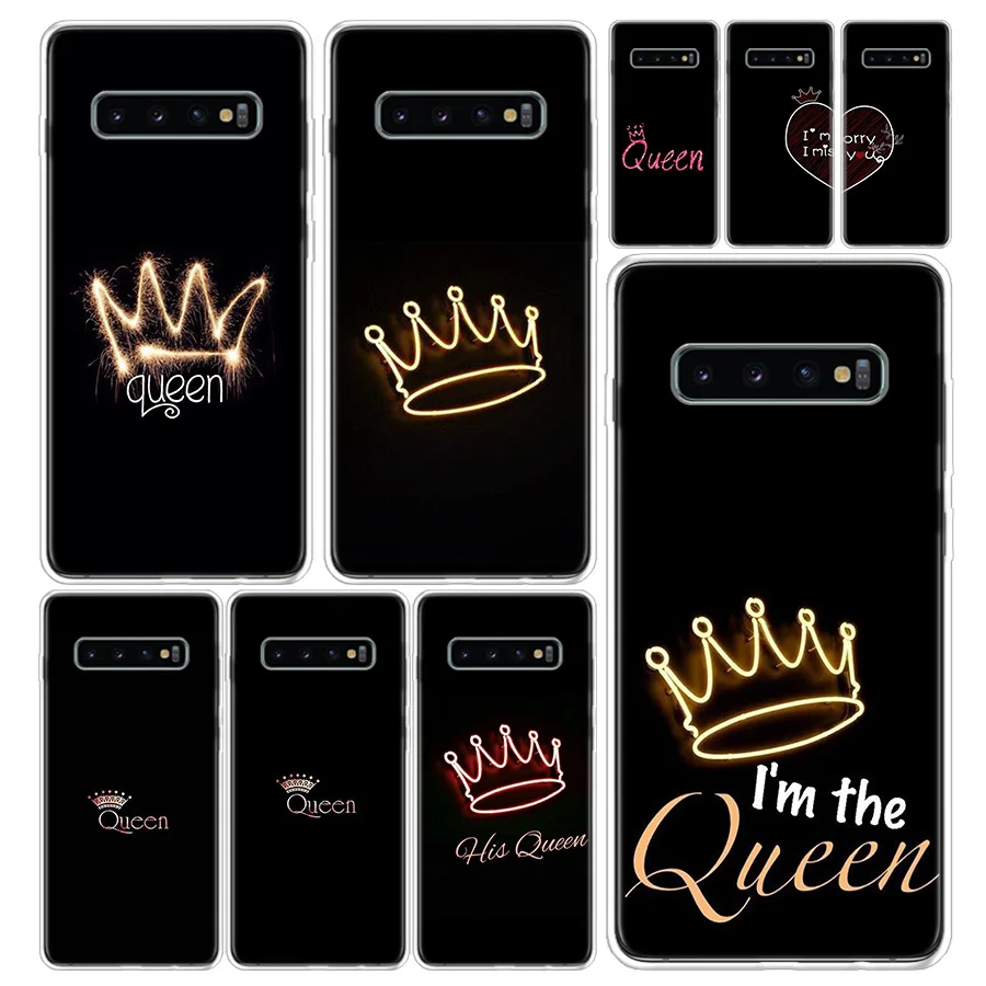 Чехол для телефона King Queen влюбленных пар чехол Samsung Galaxy A51 A71 A50 A70 A10 A20E A30 A40 A90 M30S A01 A6
