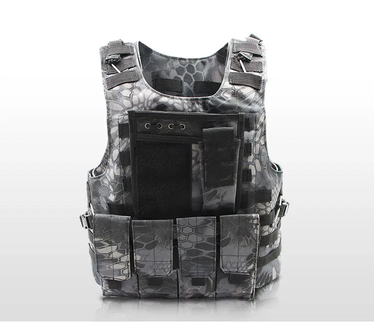 Black Python Открытый Molle страйкбол боевой тактический жилет штурмовая пластина Перевозчик защитный жилет камуфляж Военная охота обучение CS жилет - Цвет: Black Python