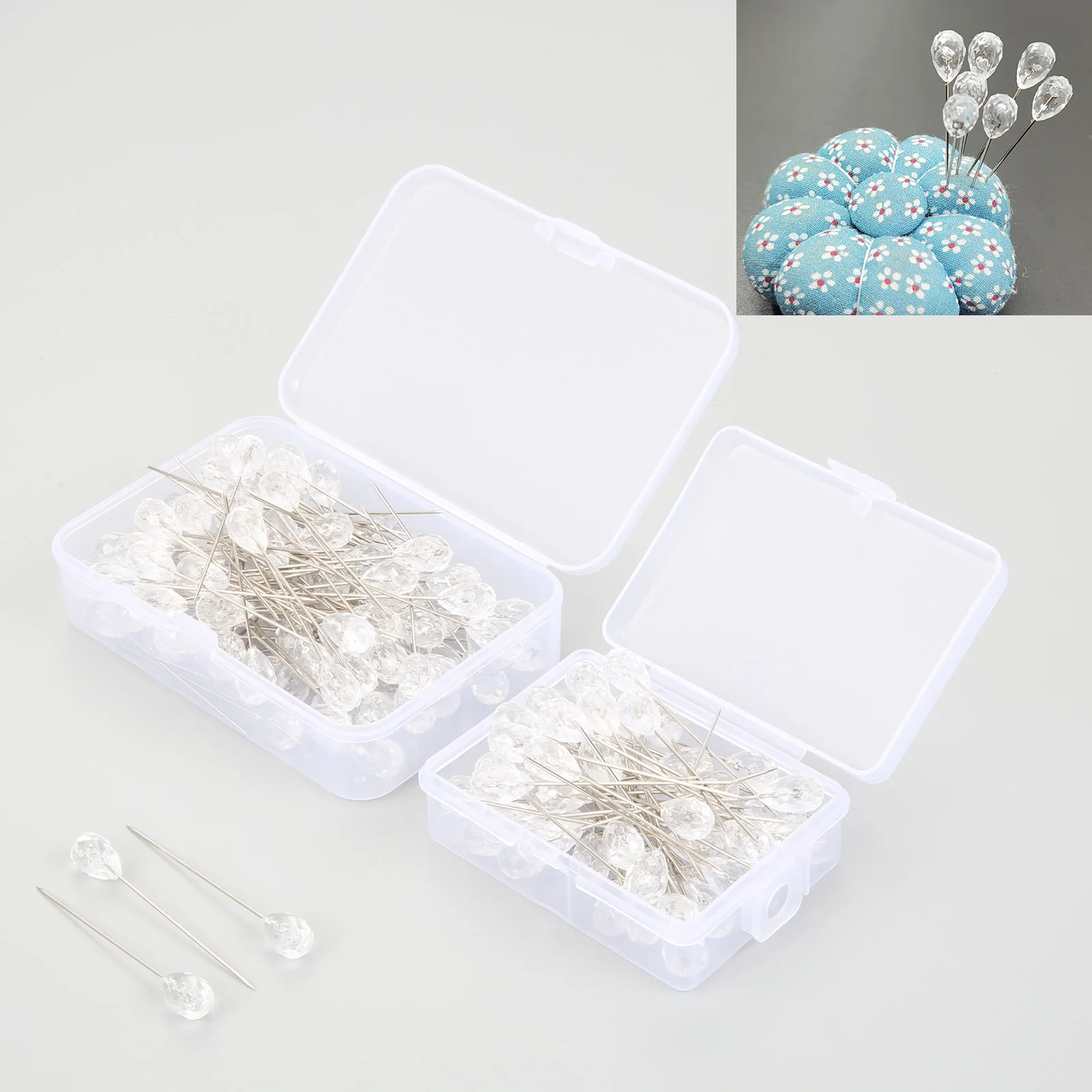 50pcs Diamond Crystal Head Sewing Pins Corsage Pins Wedding Party  Decorations Straight Pins DIY Apparel Sewing accessories - AliExpress