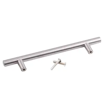 

10/12MM Diameter T-type Stainless Steel Cabinet Door Handles Hollow Kitchen Cupboard Door Knob Furniture Hardware Drawer Pulls