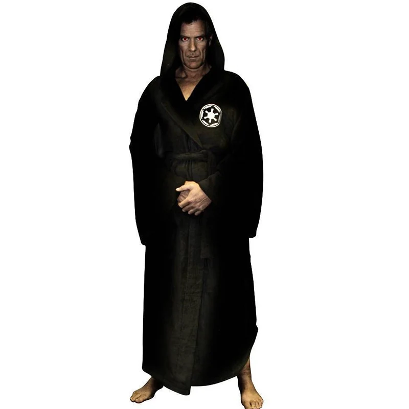 Flannel Robe Male with Hooded Thick Star Wars Dressing Gown Jedi Empire Men's Bathrobe Winter Long Robe Mens Bath Robe Pajamas Flannel Robe Male with Hooded Thick Star Wars Dressing Gown Jedi Empire Men's Bathrobe Winter Long Robe Mens Bath Robe Pajamas