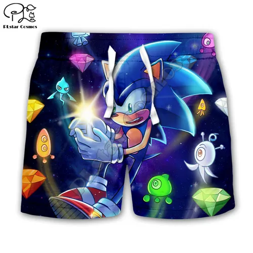 kids casual shorts Дети Аниме Super Sonic с принтом в виде космонавта детские 3d galaxy толстовка с капюшоном и героями мультфильмов Ежик Толстовка с принтом из мультфильмов для мальчиков, пальто на молнии, футболка Штаны - Цвет: kids casual shorts