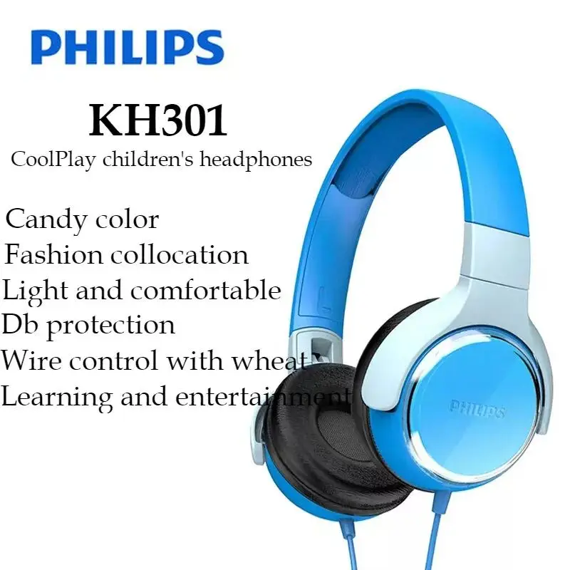 Новинка, Наушники Philips KH301 для детей, для обучения слуху, защитные наушники, модные и удобные для студентов и мужчин