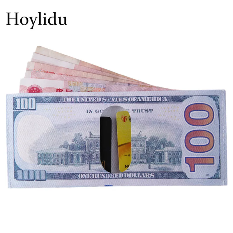 Wallet Men Purse Money-Clip Cards-Currency-Notes Canvas Dollar Euro Pound Unisex