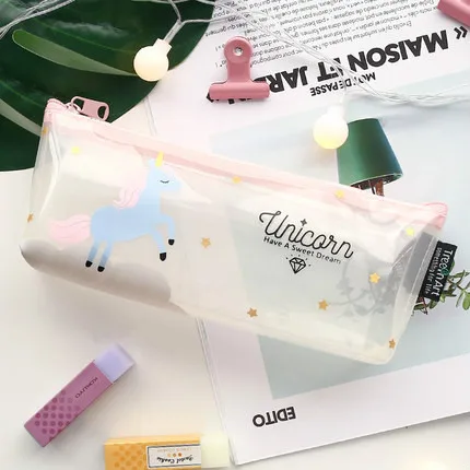 1 шт. розовый Леопардовый простой пенал сумки Kawaii для девочек чехол-карандаш прочный большой емкости школьные принадлежности Канцтовары высокое качество - Цвет: C