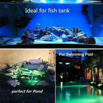 

LED fish Tank Light LED Aquarium Light Garden Pond light 1 Set 3 Lights LED Underwater Spot Light RGB LED Spotlight D30