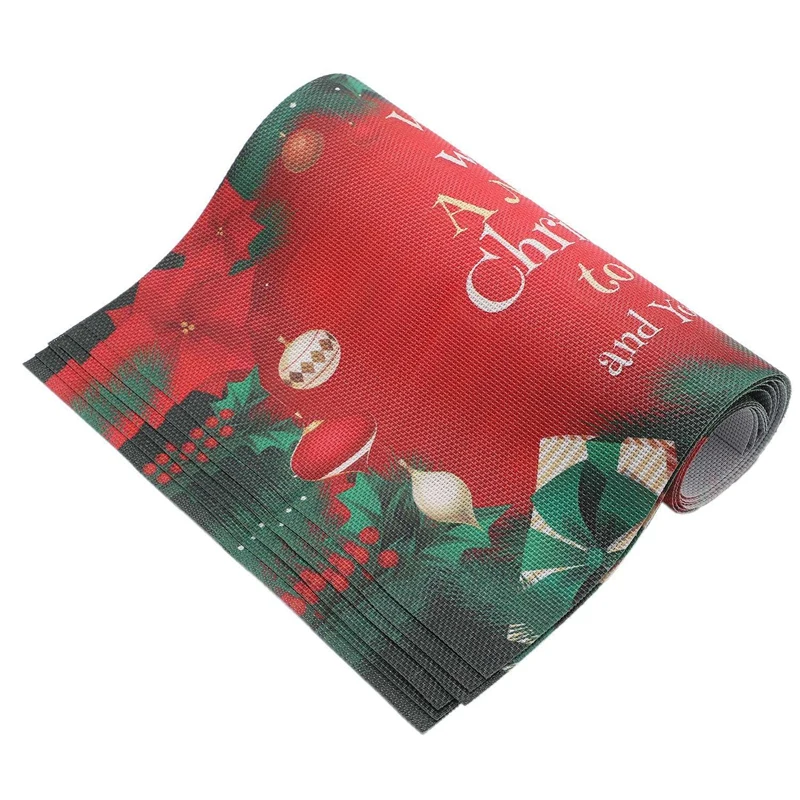 Botique-6Pcs, Рождественский коврик, коврик для столового стола, домашний Рождественский ужин, Декор, ПВХ, кофейная чаша, коврик