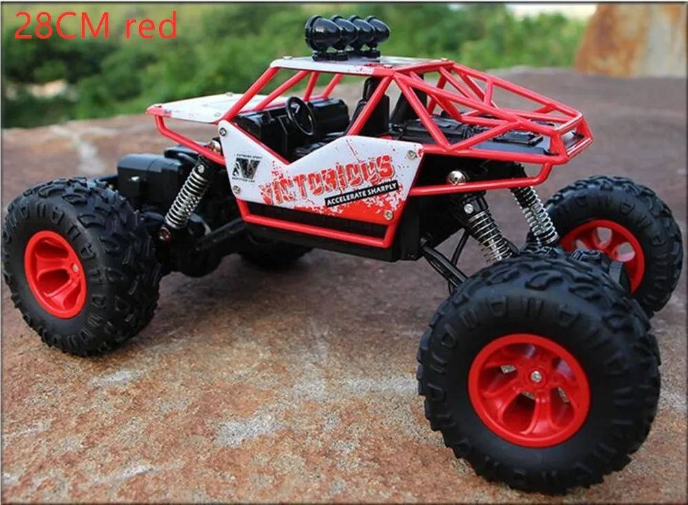 1:16 1:12 Радиоуправляемый автомобиль 4WD 4x4 2,4G Bigfoot с дистанционным управлением Багги внедорожный автомобиль альпинистские грузовики взрослые дети игрушка подарок джипы - Цвет: 28cm red